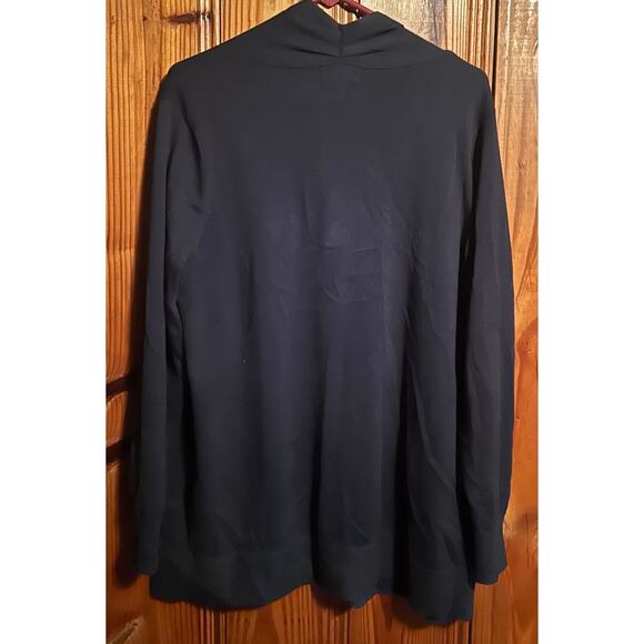 Lands End women’s navy blue cardigan pockets oversized size medium - Picture 2 of 3